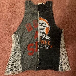 Vintage tank top with mesh sides